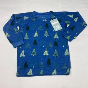Chaser Kids Recycled Polyester Blend Blue Dusk Tree‎ Print Pullover Sweatshirt